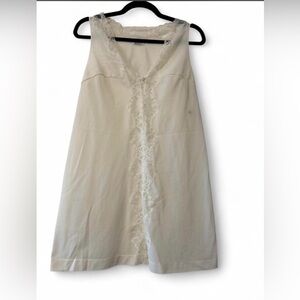 Vintage Emilio Pucci white lace slip nightgown button closure short length sizeS